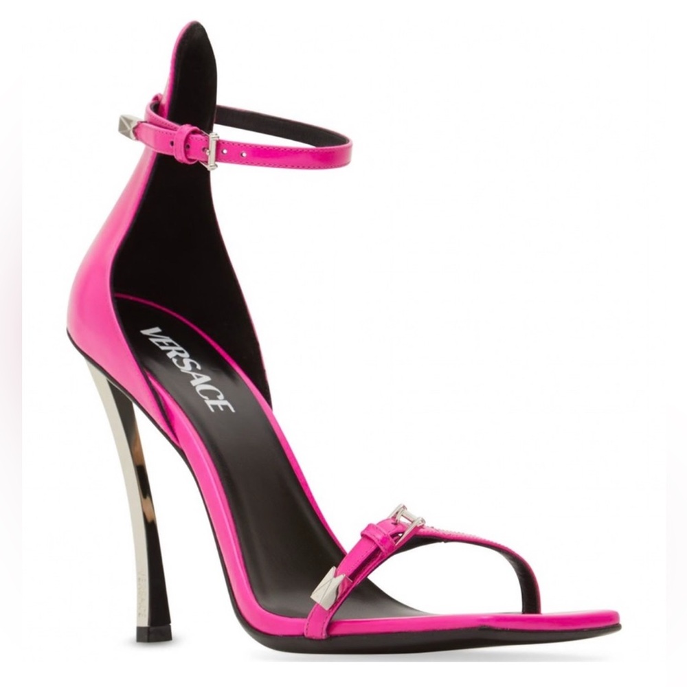 Versace Hot Pink Pin-Point Curve 110MM Sandals | Size 40 | NWOB